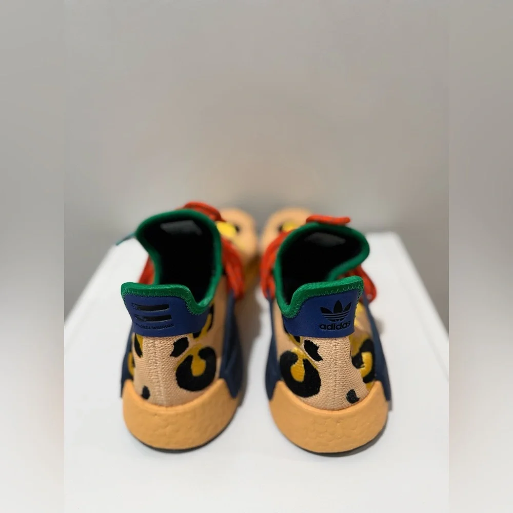Pharrell X Adidas Animal Print Sneakers with Orange Laces - Picture 2 of 6